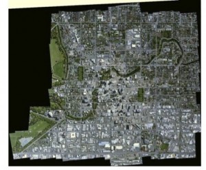 Aerial of Christchurch earthquake damage